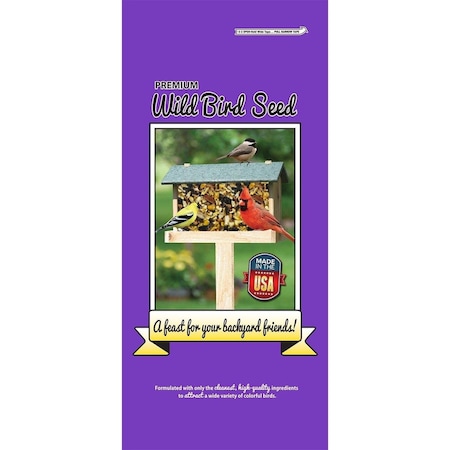 Prince Wild Bird Seed 40 lbs Wildlife Formula Wild Bird Feed Purple Bag, Purple PR395920